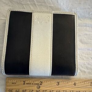Coach  Two-Tone Navy and White Wallet